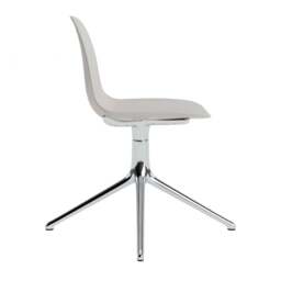 Normann Copenhagen Form Chair Swivel - 4 Leg - Warm Grey - Aluminium Legs Shell Colour: Warm Grey, Leg Colour: Aluminium - thumbnail 3