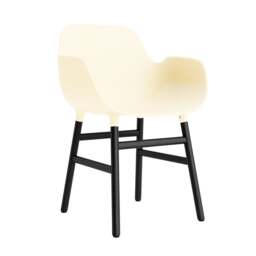 Normann Copenhagen Form Armchair - Cream - Black Oak Legs Shell Colour: Cream, Leg Colour: Black Oak - thumbnail 1