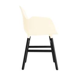 Normann Copenhagen Form Armchair - Cream - Black Oak Legs Shell Colour: Cream, Leg Colour: Black Oak - thumbnail 3