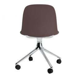 Normann Copenhagen Form Chair Swivel - 4 Wheel - Brown - Aluminium Legs Shell Colour: Brown, Leg Colour: Aluminium - thumbnail 4