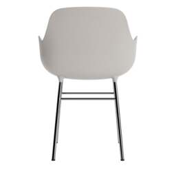 Normann Copenhagen Form Armchair - Warm Grey - Chrome Legs Shell Colour: Warm Grey, Leg Colour: Chrome - thumbnail 4
