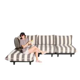Fatboy Paletti Outdoor Set & Anthracite Table - Medium Colour: Stripe Cacao (Left) - thumbnail 3