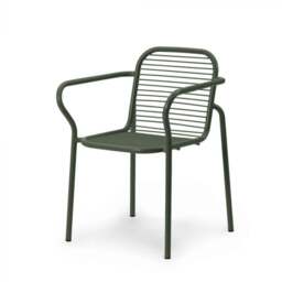 Normann Copenhagen Vig Outdoor Armchair - Dark Green Powder-coated Steel