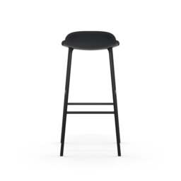 Normann Copenhagen Form Barstool - 75cm - Black - Black Legs Shell Colour: Black, Leg Colour: Matching Shell Colour - thumbnail 4