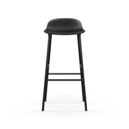 Normann Copenhagen Form Barstool - 75cm - Black - Black Legs Shell Colour: Black, Leg Colour: Matching Shell Colour - thumbnail 2