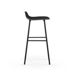 Normann Copenhagen Form Barstool - 75cm - Black - Black Legs Shell Colour: Black, Leg Colour: Matching Shell Colour - thumbnail 3