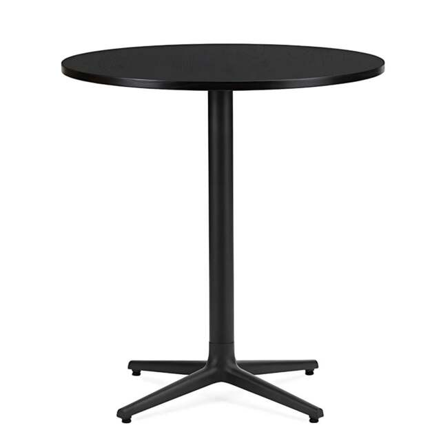 Normann Copenhagen Allez Round Cafe Table - 4 Leg - H75 O70 cm - Black Oak Tabletop Colour: Black Oak