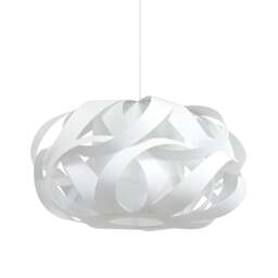Shropshire Shades Cruz Lampshade - White - Small 46cm Colour: White, Size: Small 46cm, Cord Set Option: Without Cord Set