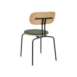 Umage Curious Dining Chair - Oak - Black Legs - Morning Meadows Cushion Leg Colour: Black Legs, Colour: Morning Meadows - thumbnail 2