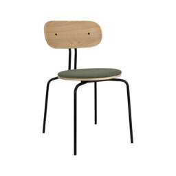 Umage Curious Dining Chair - Oak - Black Legs - Morning Meadows Cushion Leg Colour: Black Legs, Colour: Morning Meadows - thumbnail 1