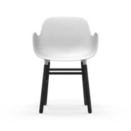 Normann Copenhagen Form Armchair - White - Black Oak Legs Shell Colour: White, Leg Colour: Black Oak - thumbnail 2