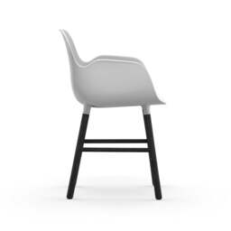 Normann Copenhagen Form Armchair - White - Black Oak Legs Shell Colour: White, Leg Colour: Black Oak - thumbnail 3