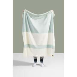 Lands Downunder Sydney Herringbone Stripe Throw - Glacier - thumbnail 2