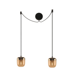Umage Acorn Pendant Light - Amber Glass/Brass with Bulb Bulb Option: With Bulb - thumbnail 6