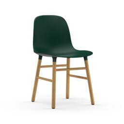 Normann Copenhagen Form Chair - Green - Oak Legs Shell Colour: Green, Leg Colour: Oak