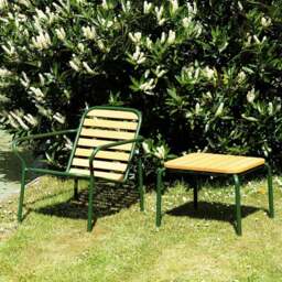 Normann Copenhagen Vig Outdoor Low/Coffee Table - Robina Wood/Black - 55 x 45 cm - thumbnail 4
