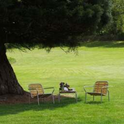 Normann Copenhagen Vig Outdoor Low/Coffee Table - Robina Wood/Black - 55 x 45 cm - thumbnail 3