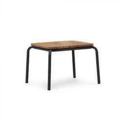Normann Copenhagen Vig Outdoor Low/Coffee Table - Robina Wood/Black - 55 x 45 cm