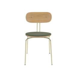 Umage Curious Dining Chair - Oak - Brass Legs - Morning Meadows Cushion Leg Colour: Brass Legs, Colour: Morning Meadows - thumbnail 2