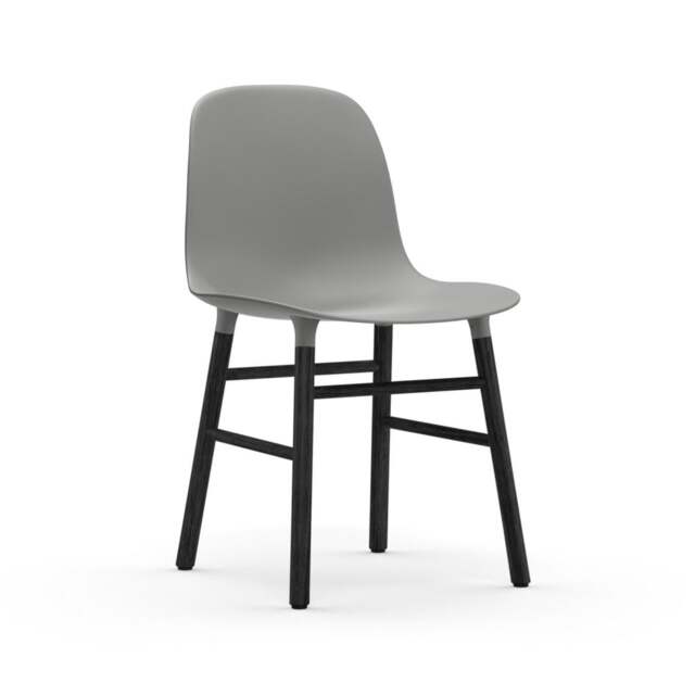 Normann Copenhagen Form Chair - Grey - Black Oak Legs Shell Colour: Grey, Leg Colour: Black Oak - image 1