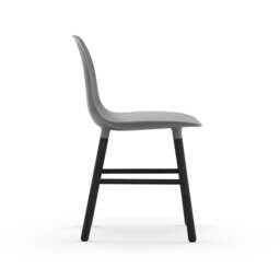 Normann Copenhagen Form Chair - Grey - Black Oak Legs Shell Colour: Grey, Leg Colour: Black Oak - thumbnail 3
