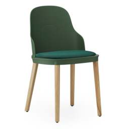 Normann Copenhagen Allez Chair - Park Green - Lacquered Oak Legs - Park Green/Canvas SJA 3987 Outdoor Upholstered Seat Colour: Park Green, Leg Colour: - thumbnail 1