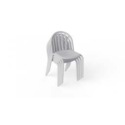 Fatboy Freds Chair Set - Light Grey - Set of 4 - thumbnail 3