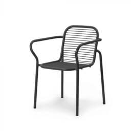 Normann Copenhagen Vig Outdoor Armchair - Black Powder-coated Steel - thumbnail 1