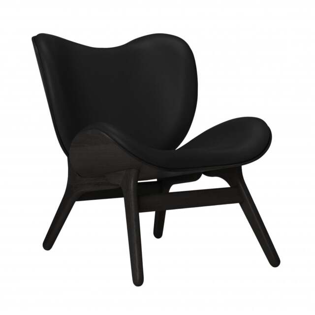 Umage A Conversation Piece Armchair - Low - Black Oak - Hope Leather Black Wood: Black Oak, Colour: Black - image 1