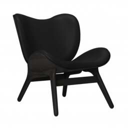 Umage A Conversation Piece Armchair - Low - Black Oak - Hope Leather Black Wood: Black Oak, Colour: Black