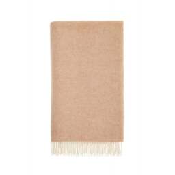 Bronte By Moon Pure New Wool Herringbone Throw - Orange Sherbert