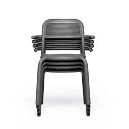 Fatboy Set of 4 Toni Stackable Garden Armchairs - Anthracite Colour: Anthracite - thumbnail 2