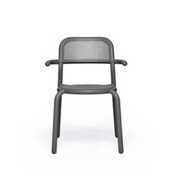 Fatboy Set of 4 Toni Stackable Garden Armchairs - Anthracite Colour: Anthracite - thumbnail 3