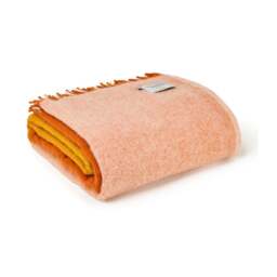 Tweedmill Textiles Extra Large Pure New Wool Paddock Check Throw - Cinnamon - 240 x 140 cm - thumbnail 1