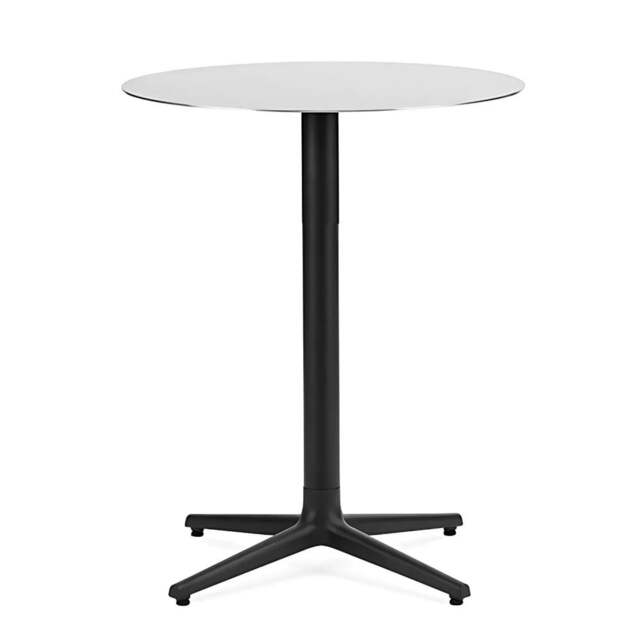 Normann Copenhagen Allez Round Cafe Table - 4 Leg - H75 O60 cm - Stainless Steel Tabletop Colour: Stainless Steel - image 1