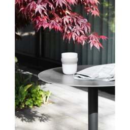 Normann Copenhagen Allez Round Cafe Table - 4 Leg - H75 O60 cm - Stainless Steel Tabletop Colour: Stainless Steel - thumbnail 2