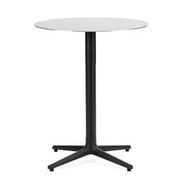 Normann Copenhagen Allez Round Cafe Table - 4 Leg - H75 O60 cm - Stainless Steel Tabletop Colour: Stainless Steel - thumbnail 1