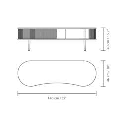 Umage Audacious TV Bench - Oak - Shadow Colour: Shadow - thumbnail 7