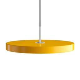 Umage Asteria Pendant Light - Saffron Yellow (plus steel detail) Asteria Detail: Steel