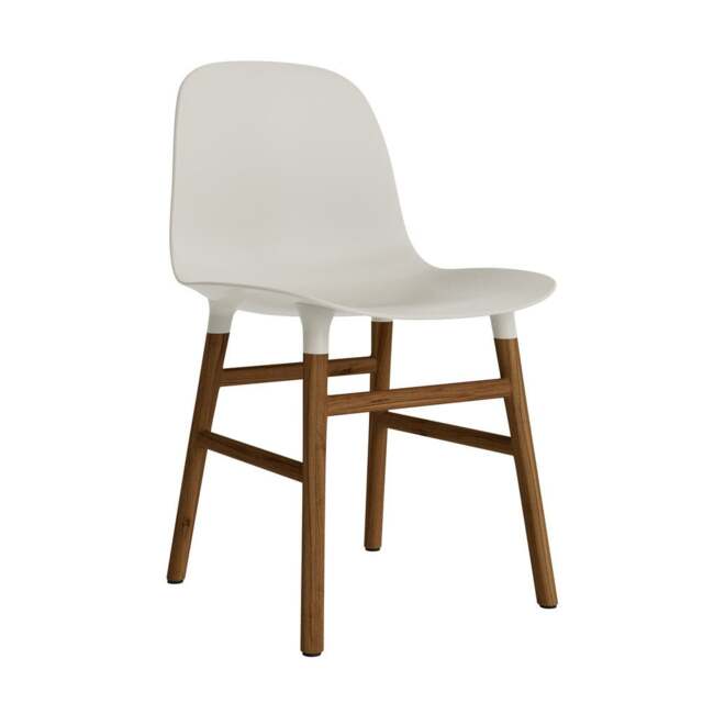 Normann Copenhagen Form Chair - Light Grey - Walnut Legs Shell Colour: Light Grey, Leg Colour: Walnut - image 1