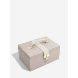 Stackers Luxury Classic Faux Leather Jewellery Box - Taupe Colour: Taupe - thumbnail 3