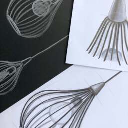 Halo Design Drops Metal Wire Pendant Light - Black/Dark Wood - O 17cm Size: O 17cm - thumbnail 3