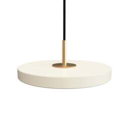 Umage Asteria Micro Pendant Light - Pearl White - Brass Top Colour: Pearl White, Asteria Detail: Brass