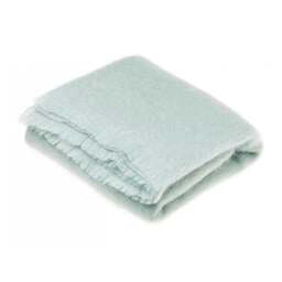 Bronte By Moon Luxury Mohair Throw - Green Mist Colour: Green Mist