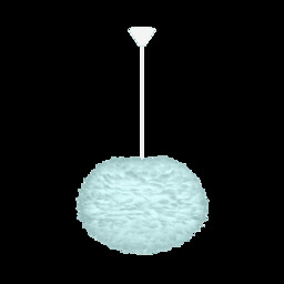 Umage Eos Feather Pendant Shade - Light Blue - Mini - 35cm with White Cord Set With or Without Cord Set: With White Cord Set