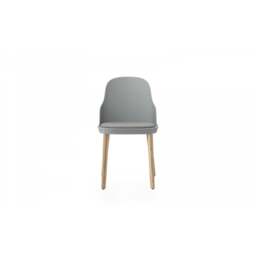 Normann Copenhagen Allez Chair - Grey - Lacquered Oak Legs - Grey/MLF26 Indoor Upholstered Seat Colour: Grey, Leg Colour: Lacquered Oak, Seat Option: - thumbnail 3