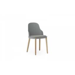Normann Copenhagen Allez Chair - Grey - Lacquered Oak Legs - Grey/MLF26 Indoor Upholstered Seat Colour: Grey, Leg Colour: Lacquered Oak, Seat Option: - thumbnail 2