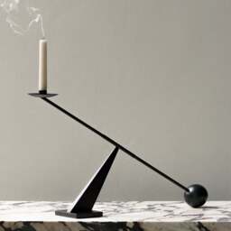 Audo Copenhagen Interconnect Candle Holder - Black - thumbnail 2