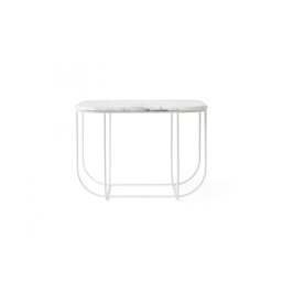 Audo Copenhagen Cage Table - White Steel Base - White Marble Top