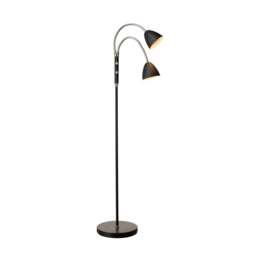 Halo Design Room Floor Lamp - 2-Arm - Black / Chrome Size: 2-Arm